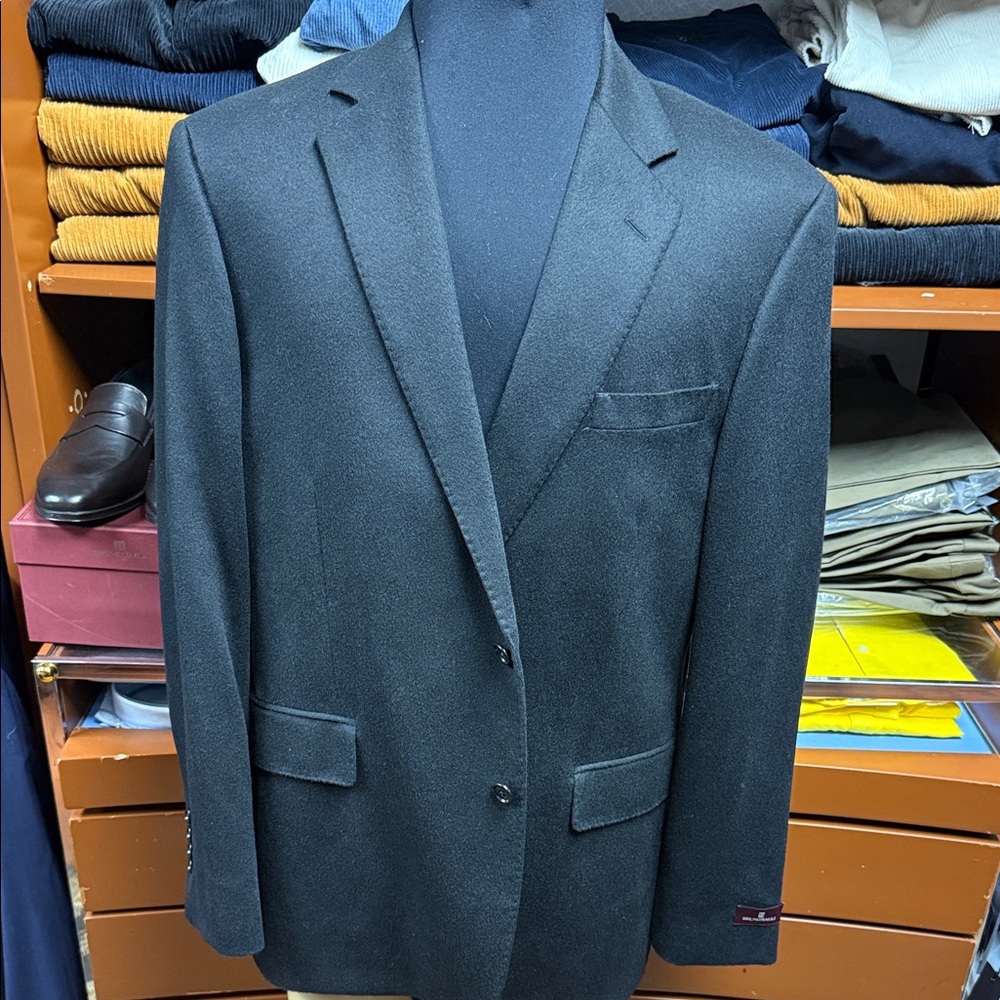 Bruno Magli Elegant Dark blk Blazer 100% cashmere